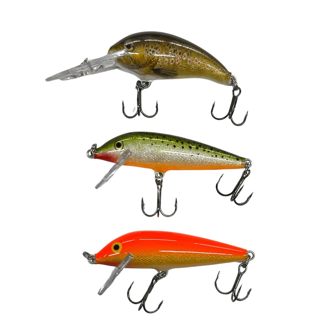 Kit Señuelos Rapala Originales – 3 Unidades