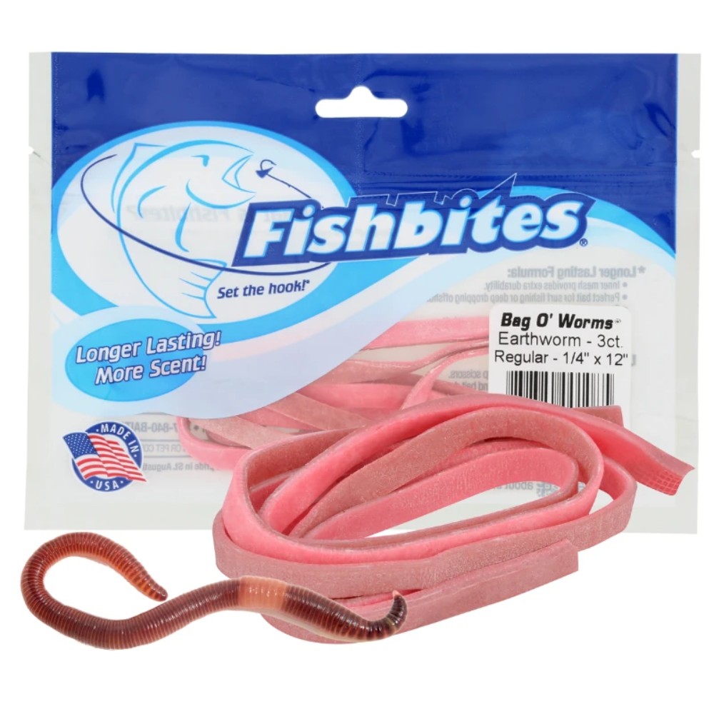 Earthworm 1/4in Long Lasting Brown & Pink