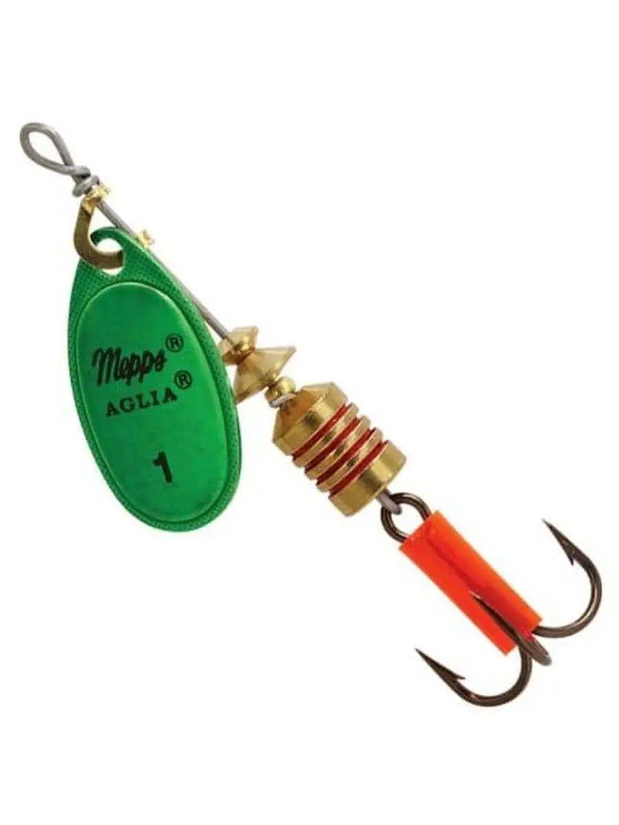 Cucharilla Mepps Aglia Platium Oro y Verde